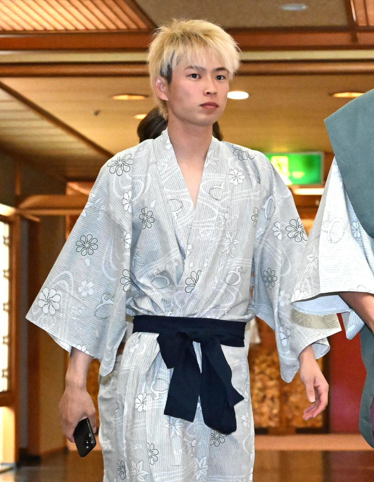 選手会納会に参加するオリックス山岡泰輔（撮影・石井愛子）