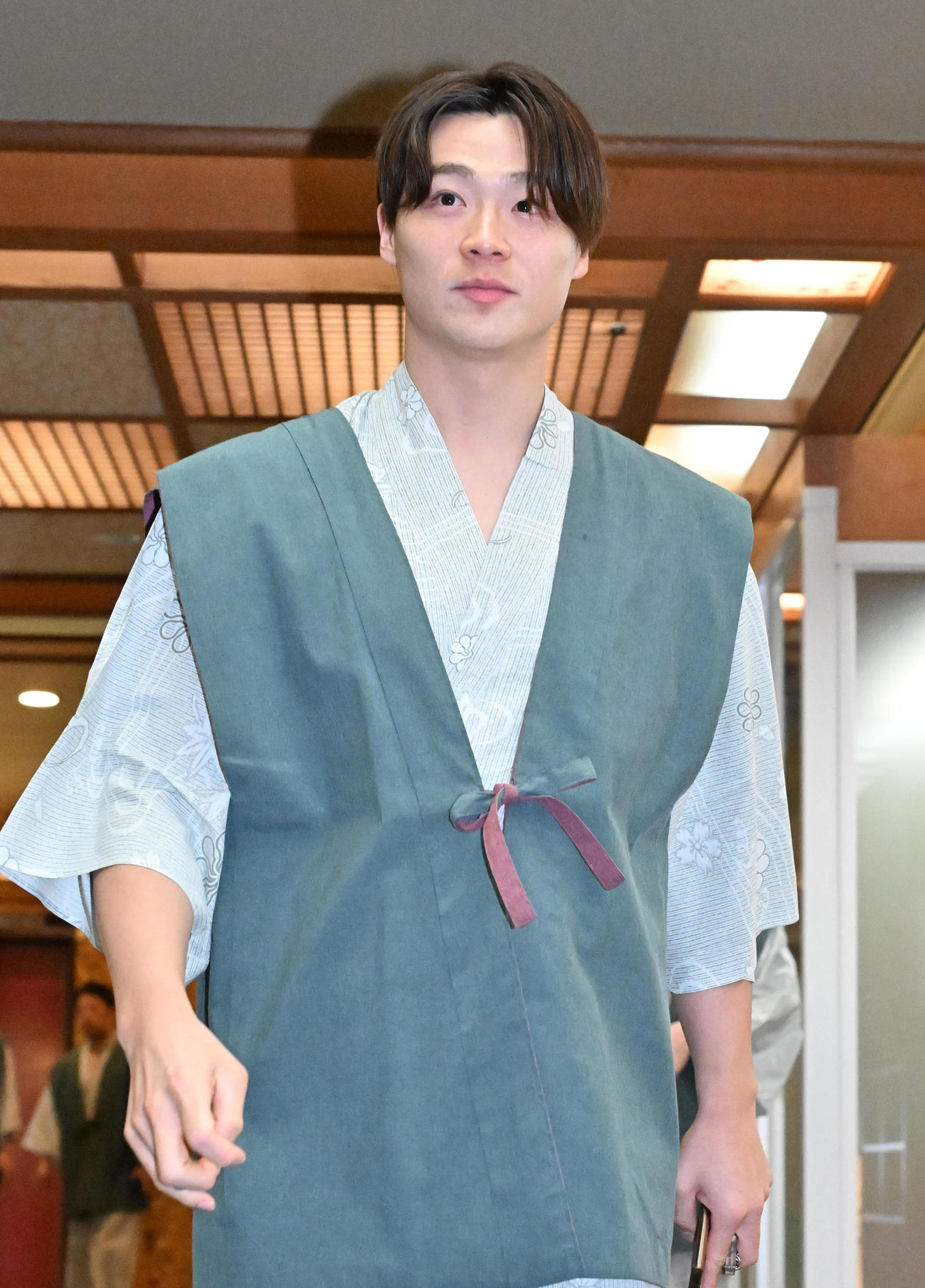選手会納会に参加するオリックス山崎福（撮影・石井愛子）