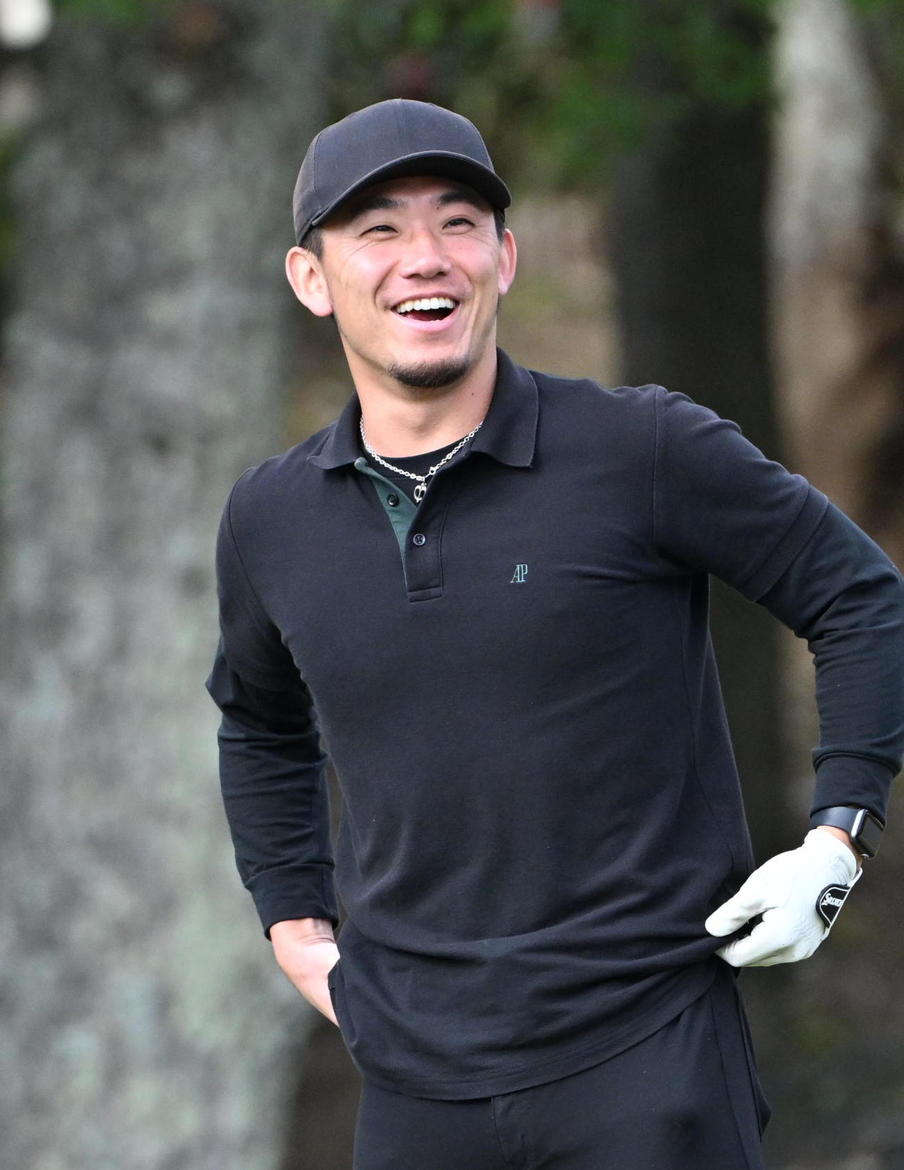 ティーグラウウンドで笑顔を見せる伊藤将（撮影・石井愛子）