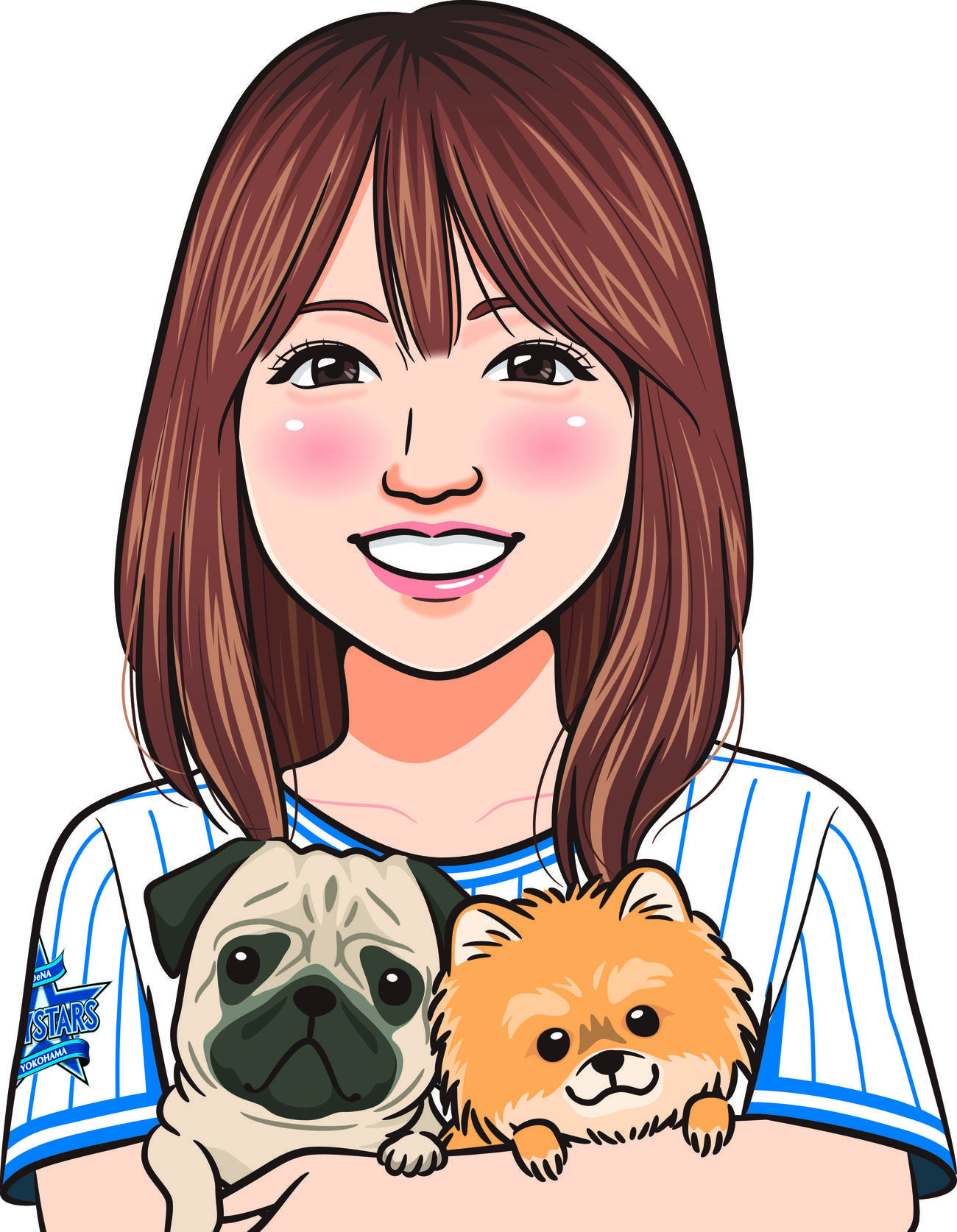 DeNA上茶谷の夫人のイラスト