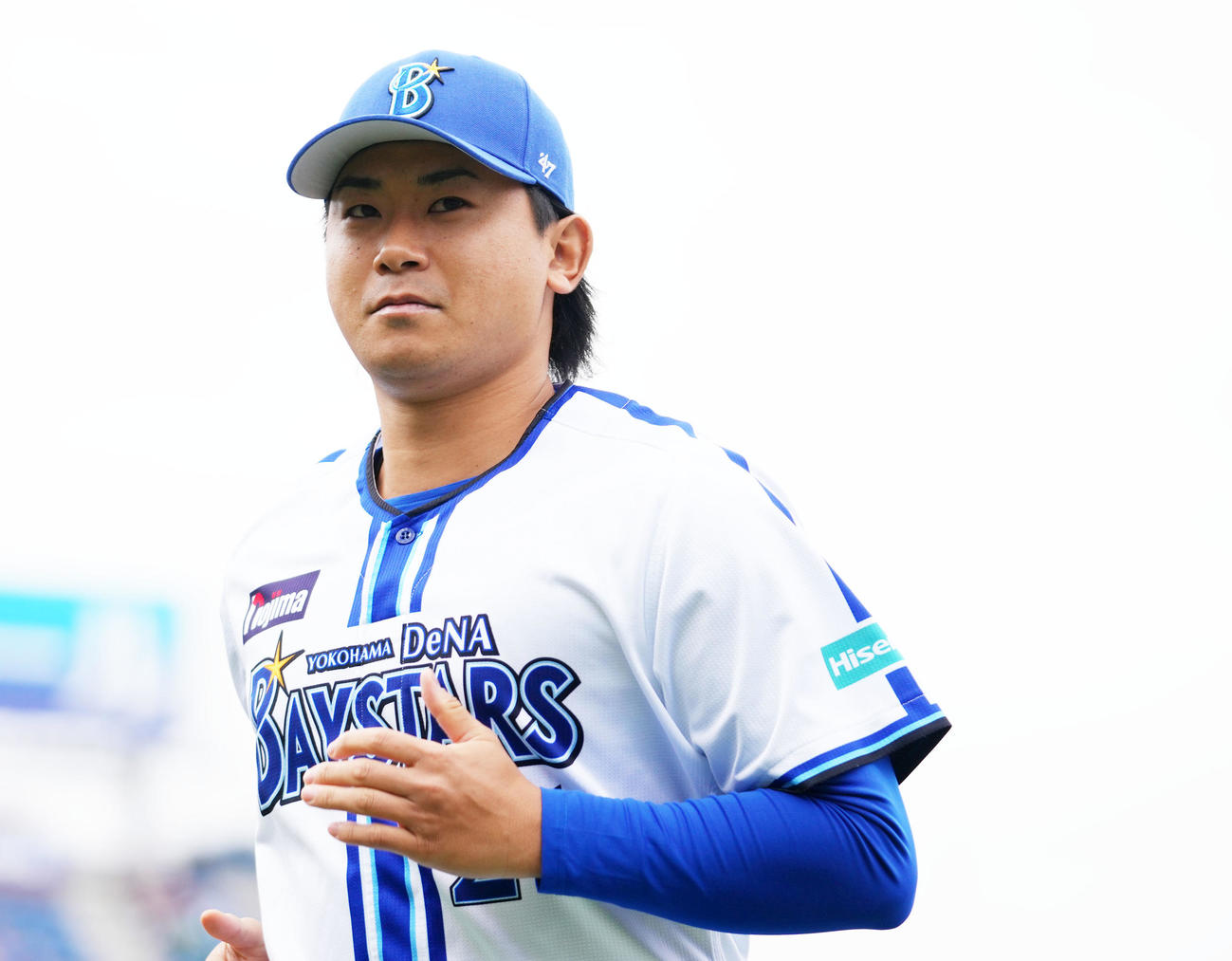 25日、DeNAファンフェスティバル表彰式に登場したDeNA今永