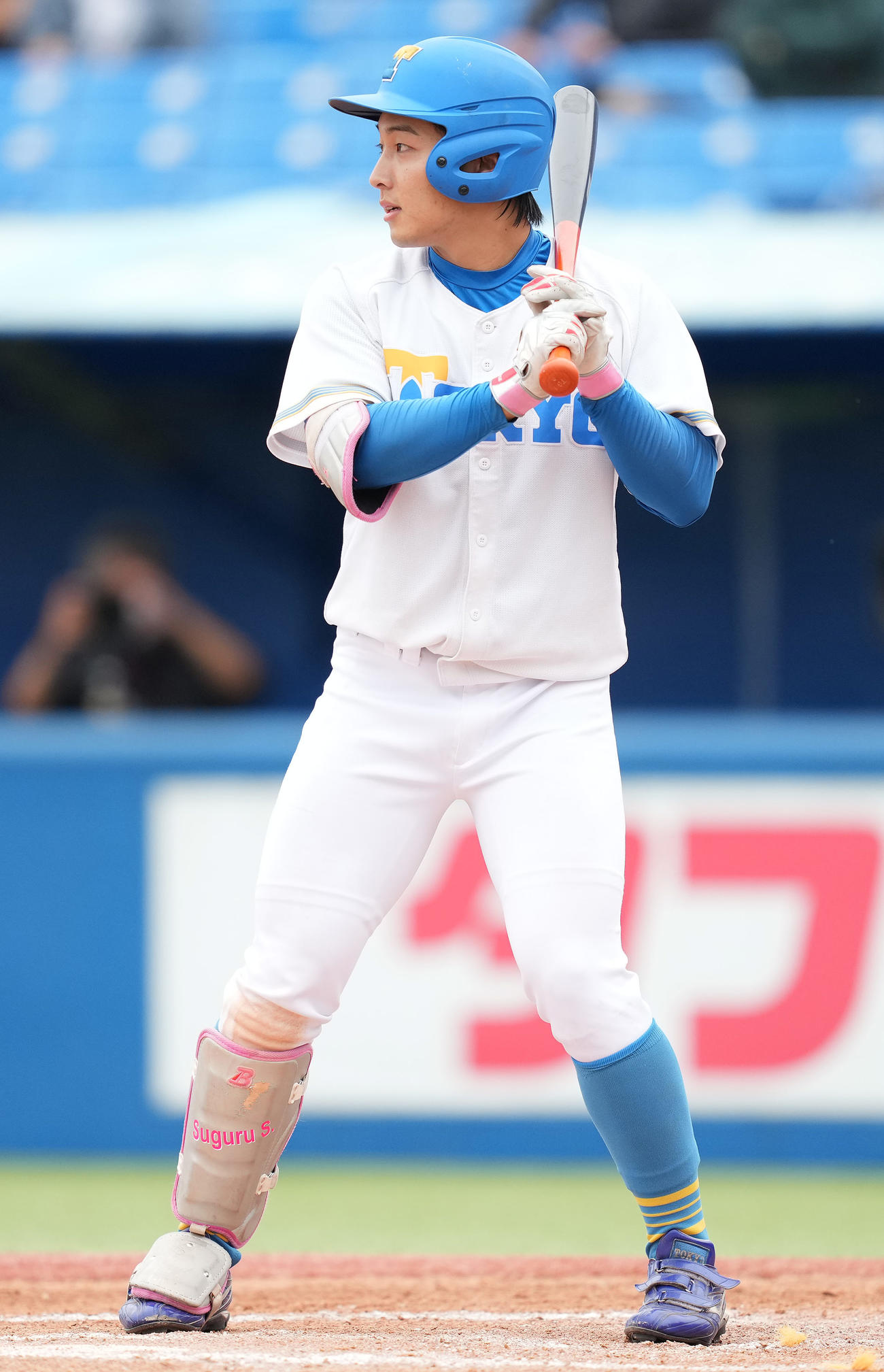 東大・酒井捷の打撃フォーム（2023年10月8日撮影）