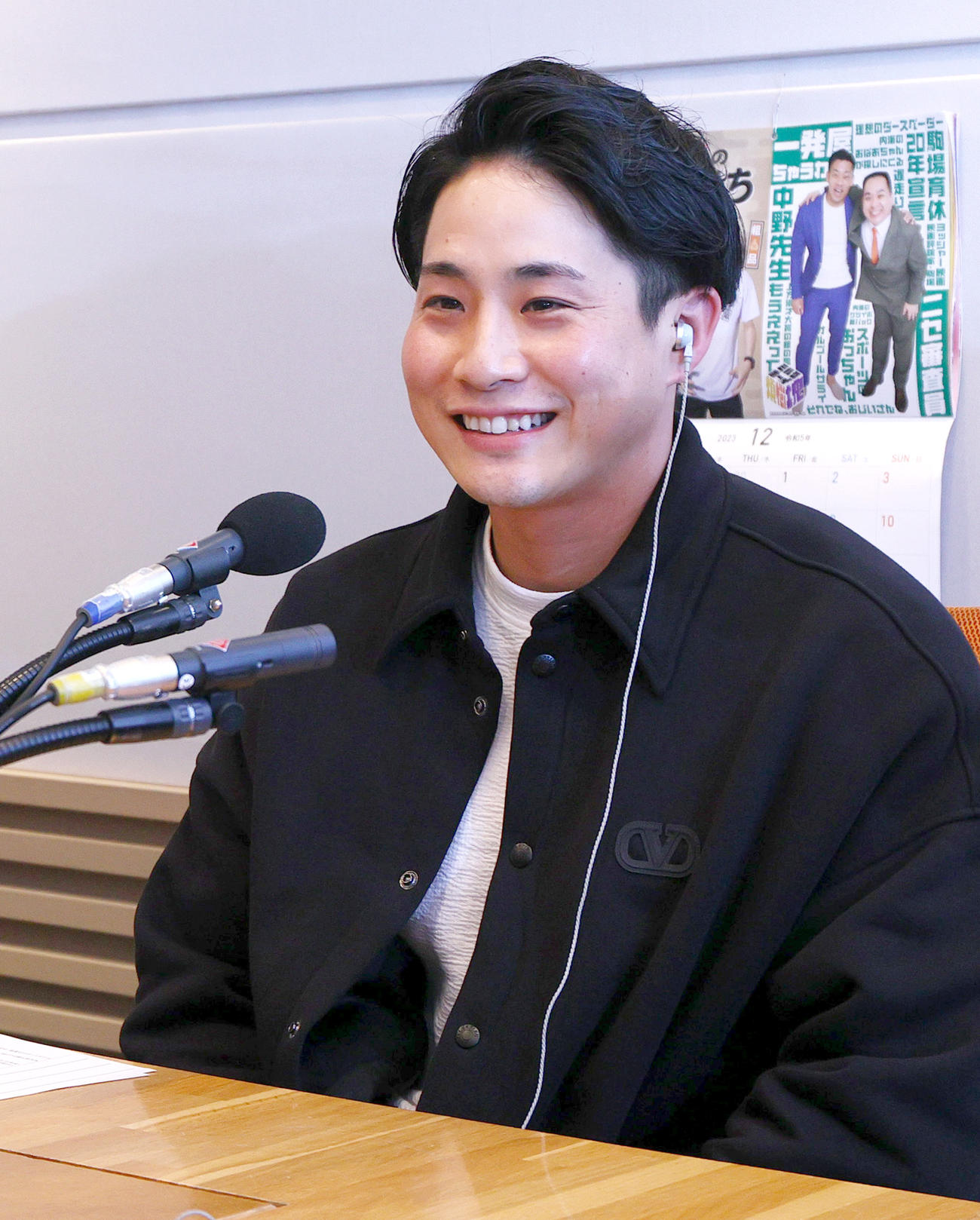 ABCラジオ「UP」に出演する阪神木浪（撮影・上山淳一）