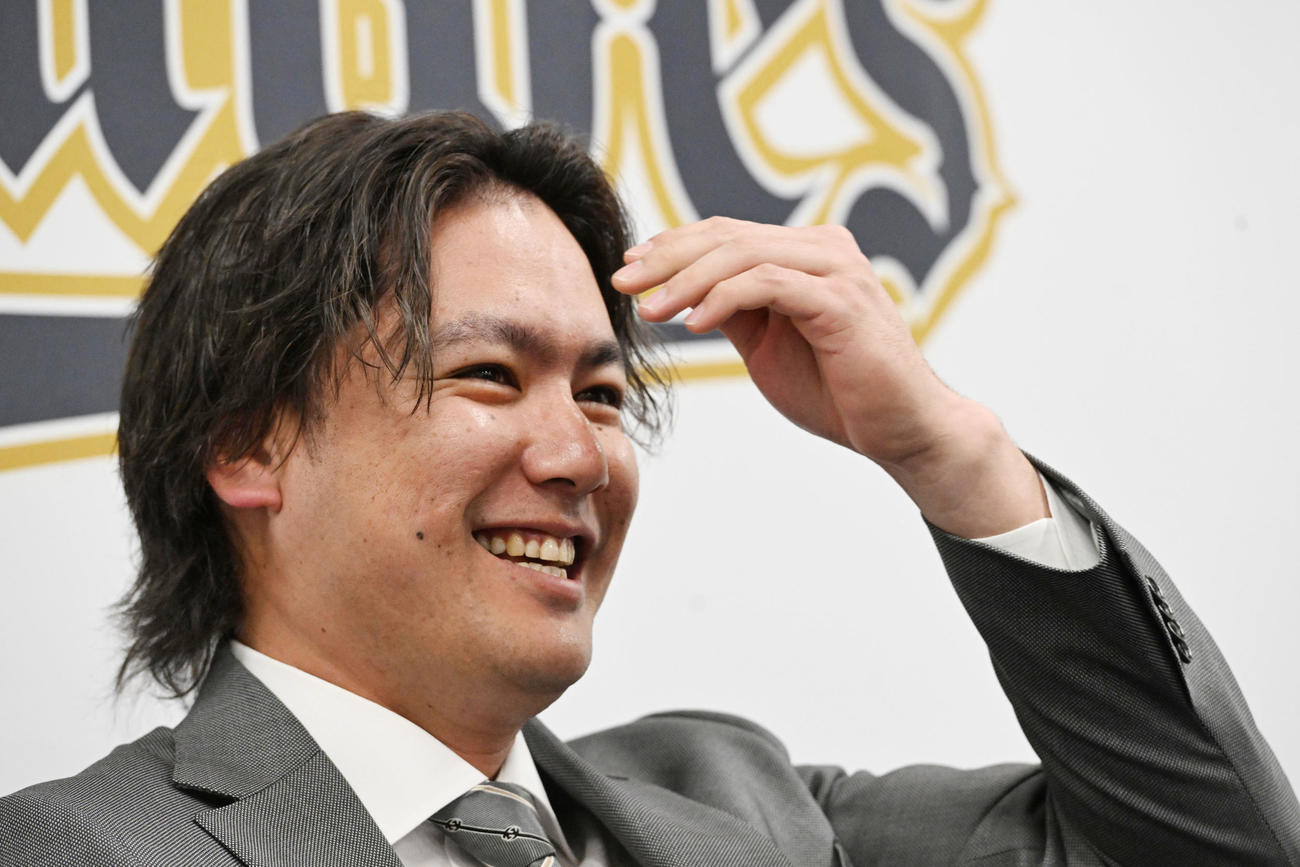 契約を更改したオリックス大城は地元沖縄での試合に思いをはせる（撮影・和賀正仁）