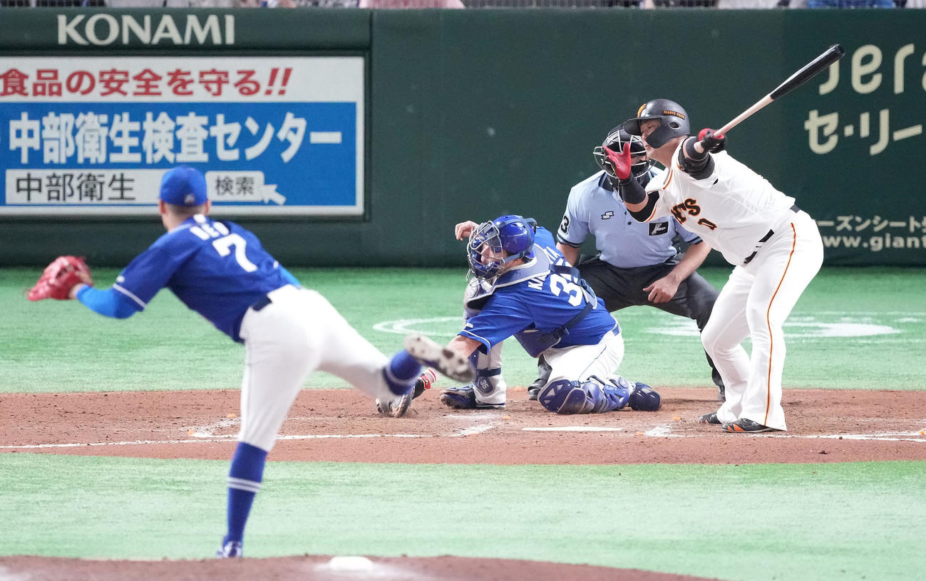 22年8月23日、巨人中田翔を空振り三振に仕留める根尾昂