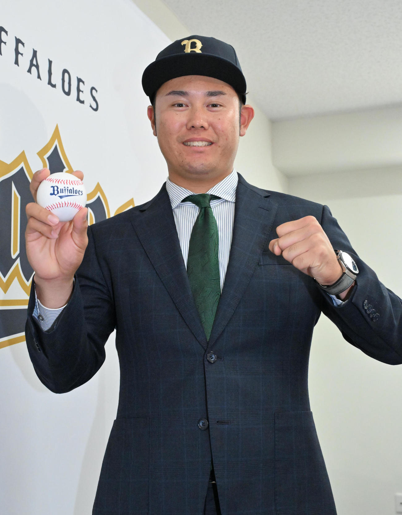 現役ドラフトで入団した鈴木博（撮影・石井愛子）