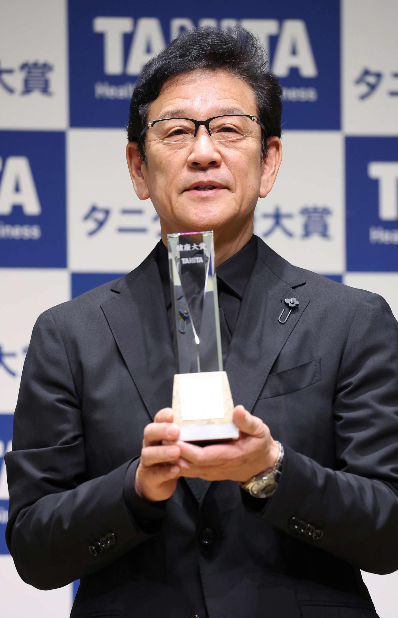 タニタ健康大賞を受賞した栗山氏（撮影・丹羽敏通）