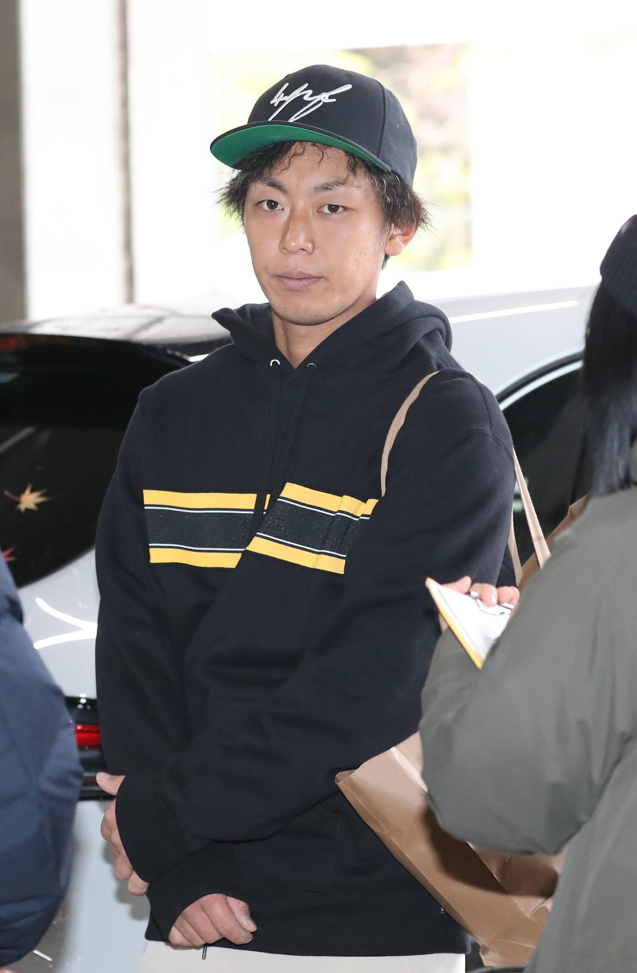 報道陣の質問に丁寧に応える今宮（撮影・梅根麻紀）