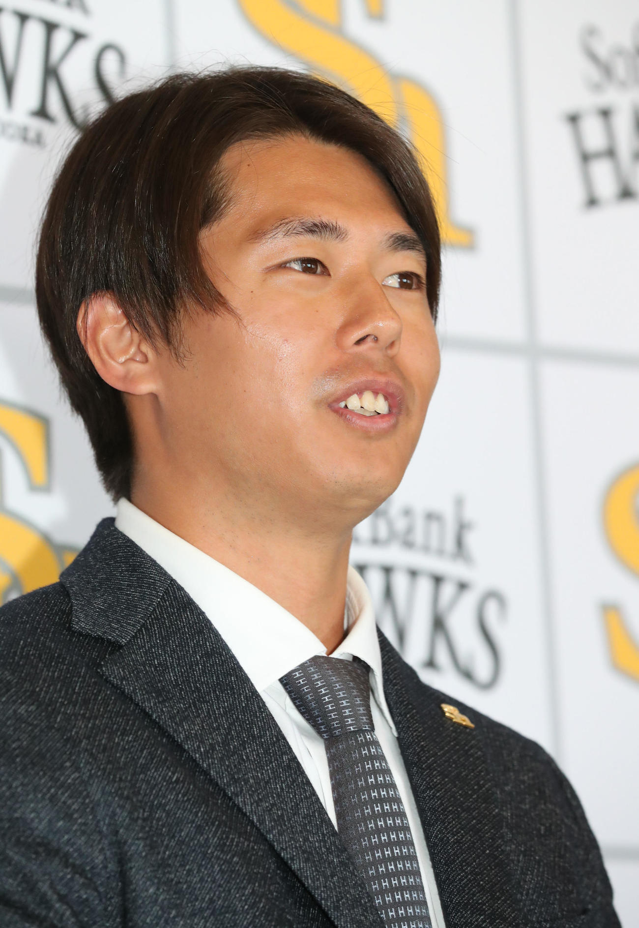 約3倍増の契約更改を終えた田浦（撮影・梅根麻紀）