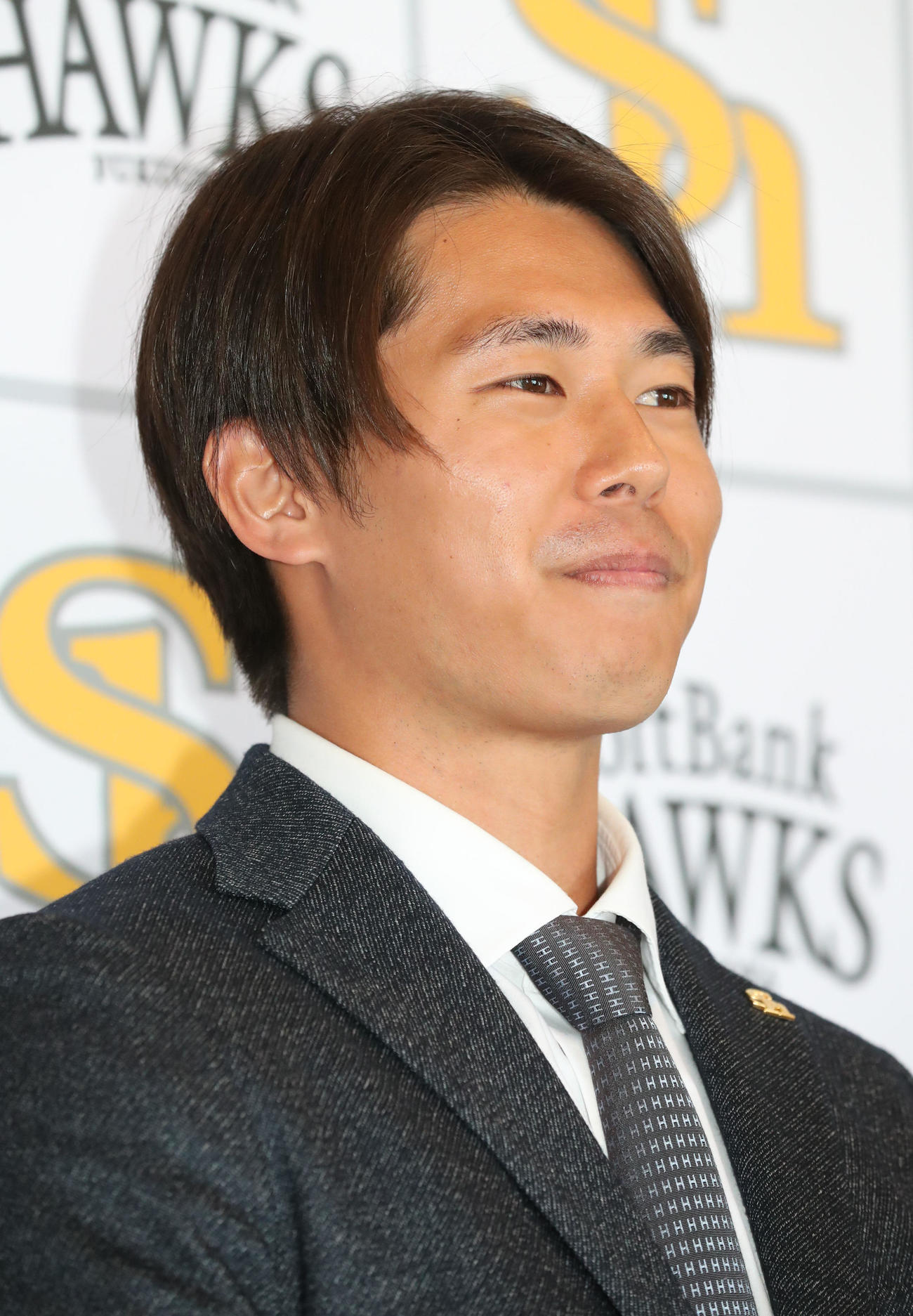 約3倍増の契約更改を終えた田浦（撮影・梅根麻紀）