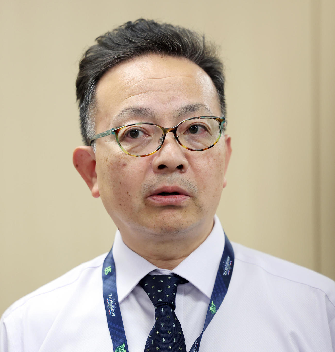 ヤクルト奥村政之国際グループ担当部長（2023年11月撮影）