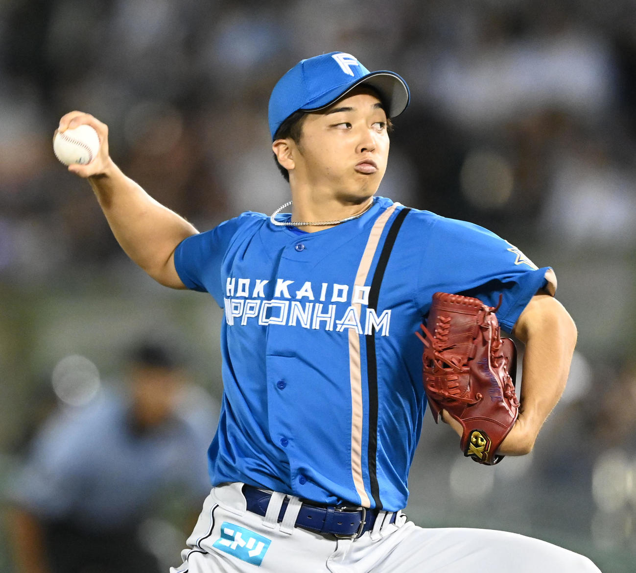 日本ハム山本拓実（2023年7月22日撮影）