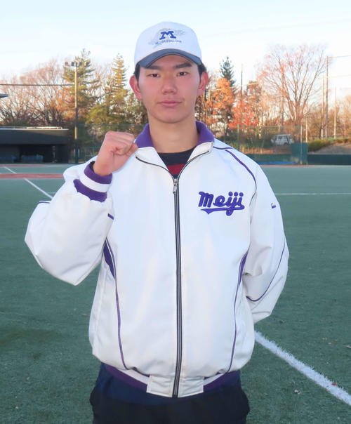明大154キロ右腕浅利太門、目標は「やっぱりプロに行きたい」エース