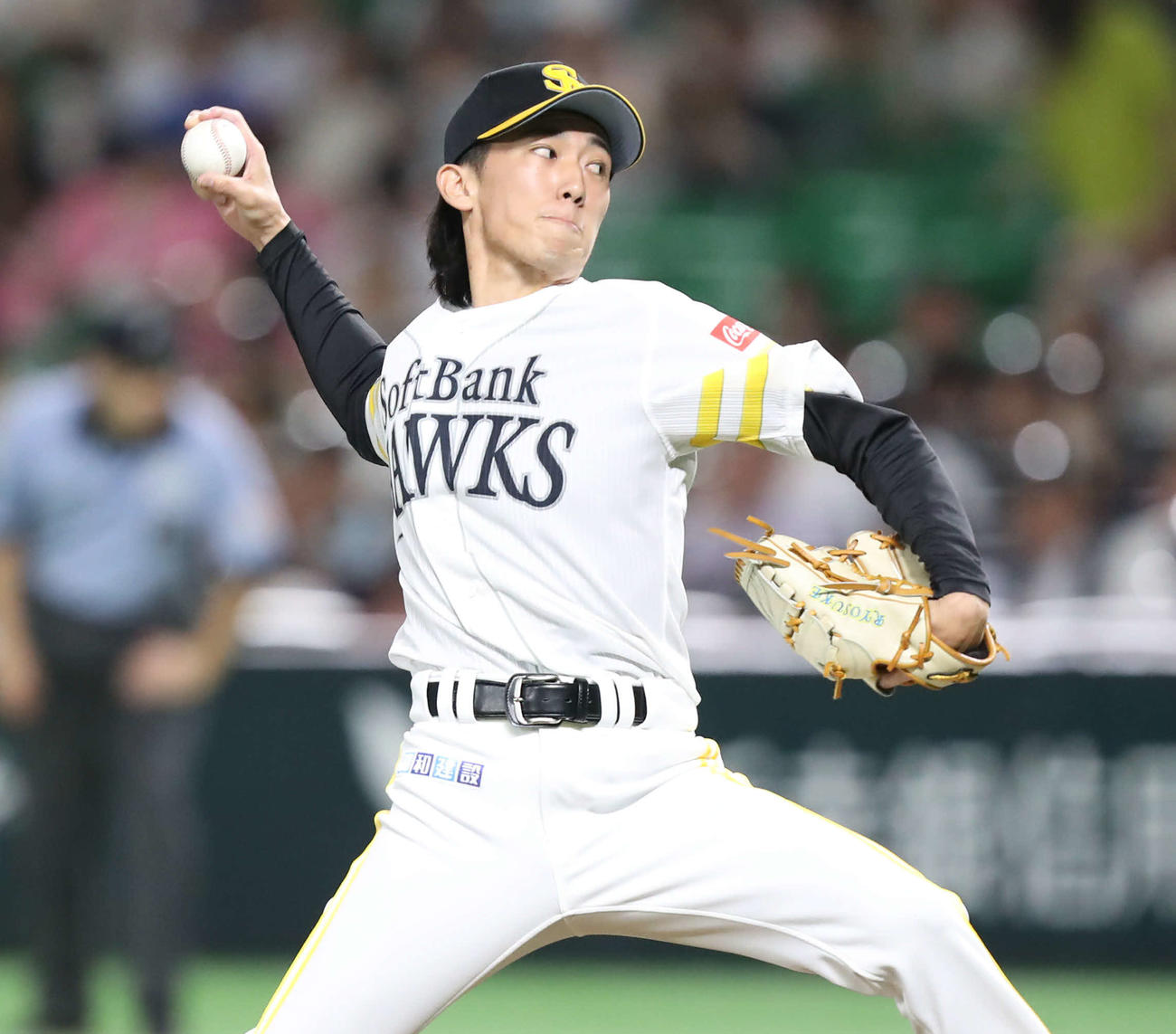 ソフトバンク大津亮介（23年6月撮影）