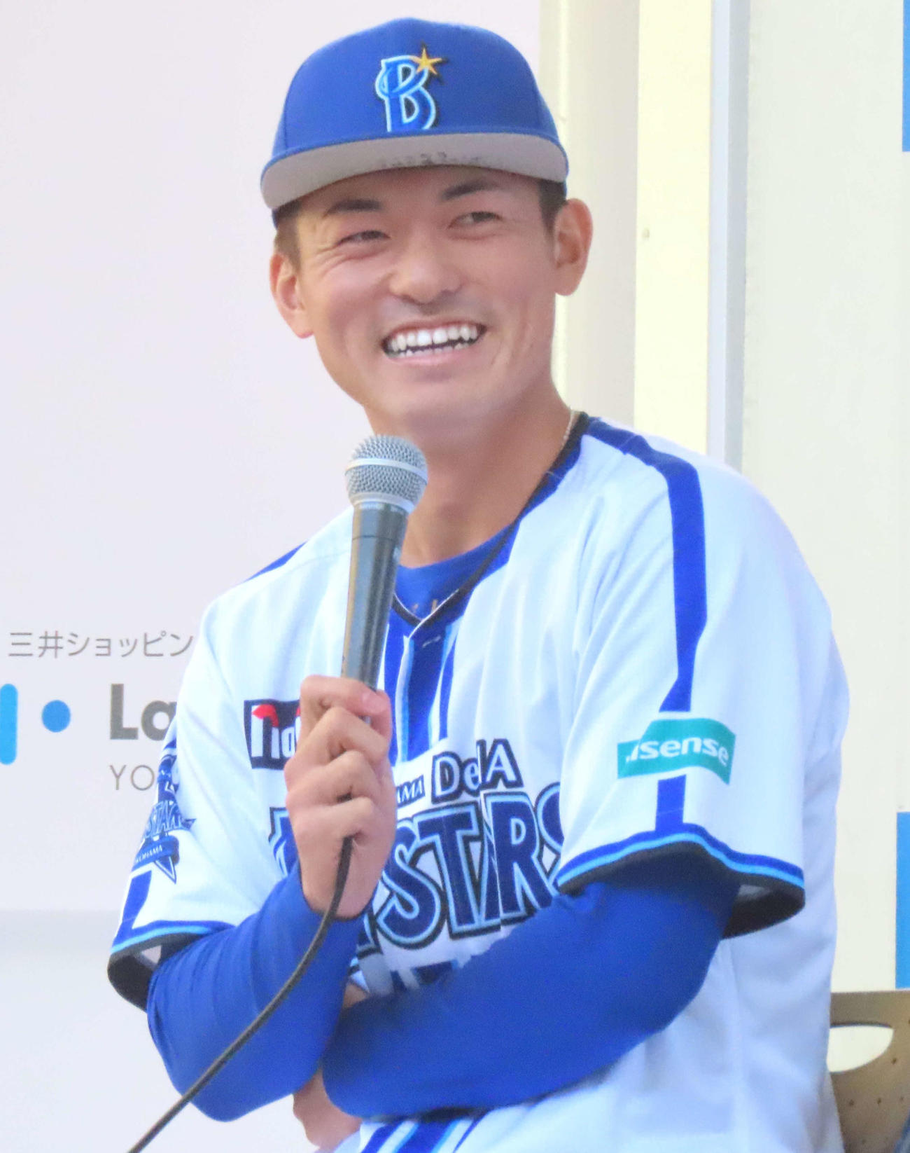 トークショーに参加したDeNA林（撮影・黒須亮）