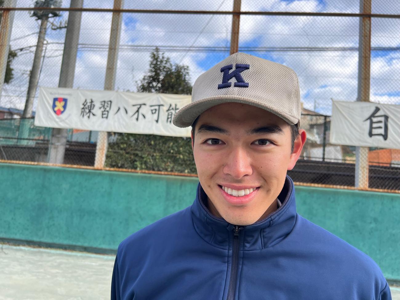 清原和博氏の長男、慶大の清原正吾（撮影・金子真仁）