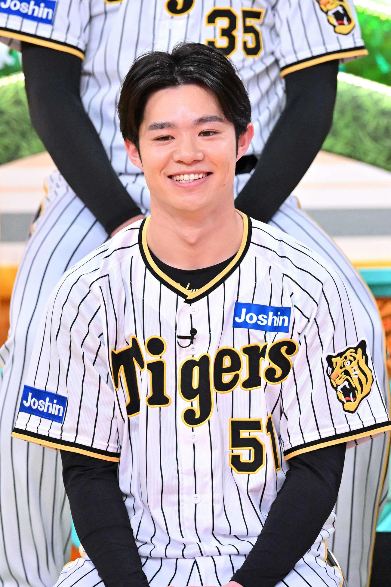 MBSテレビ「痛快！明石家電視台正月　SP　阪神タイガース　イチバンは誰だ！？」にゲスト出演した阪神中野（MBS提供）