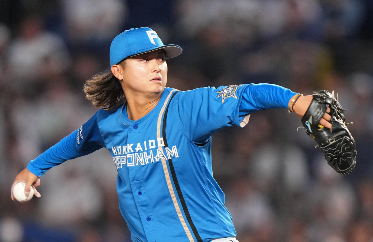 日本ハム田中瑛斗（2023年8月31日撮影）