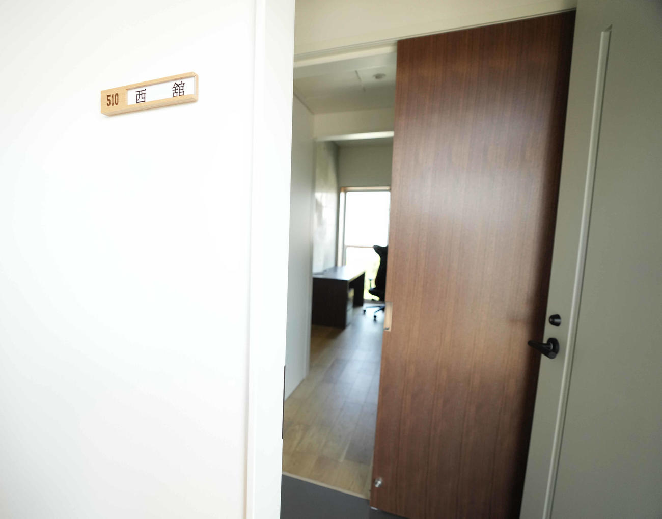 新ジャイアンツ寮の西舘が入寮予定の部屋（撮影・鈴木みどり）