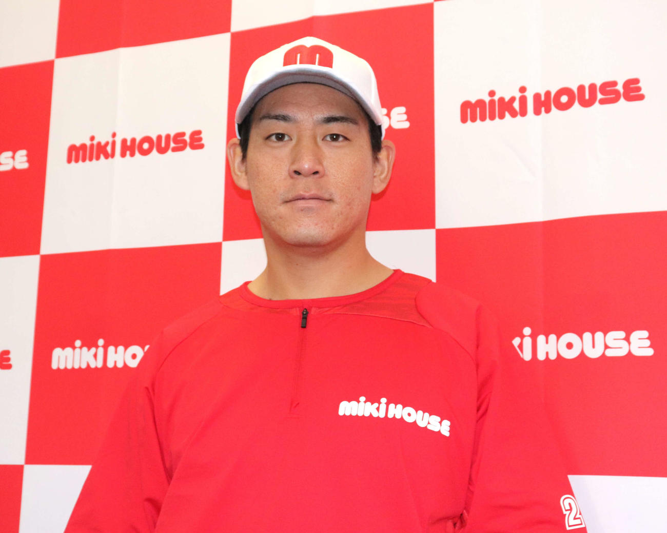 ミキハウスに合流した元巨人の桜井（撮影・中島麗）
