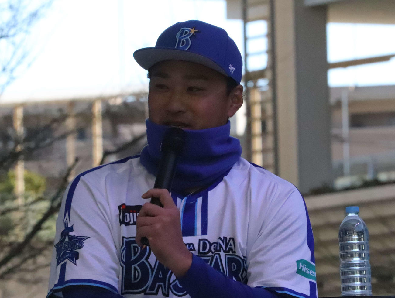 トークショーに参加したDeNA石田健（撮影・小早川宗一郎）