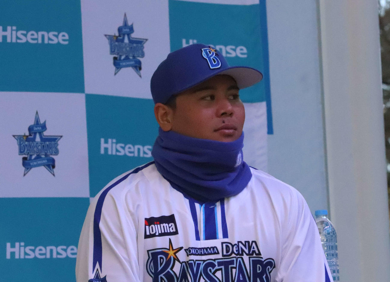 トークショーに参加したDeNA浜口（撮影・小早川宗一郎）