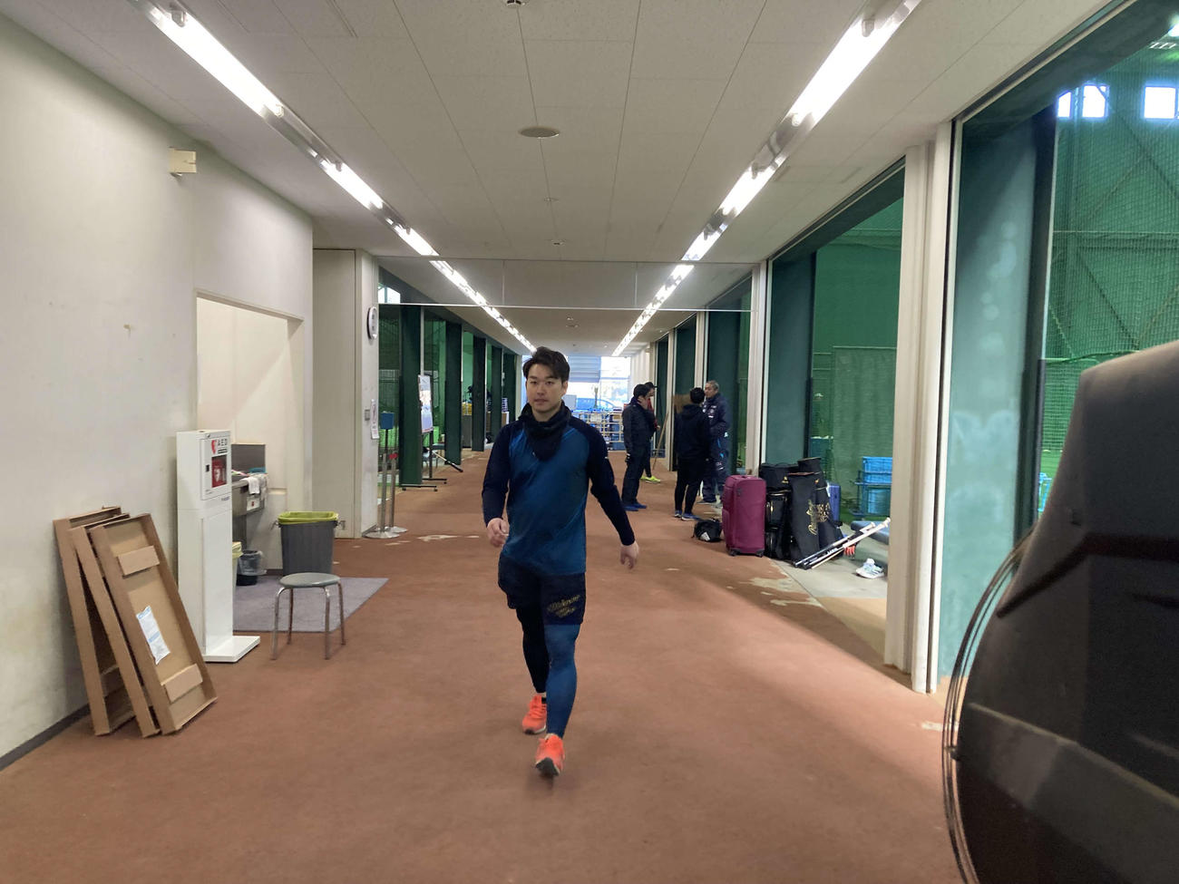 ナゴヤ球場での自主トレを始めた前阪神の中日山本