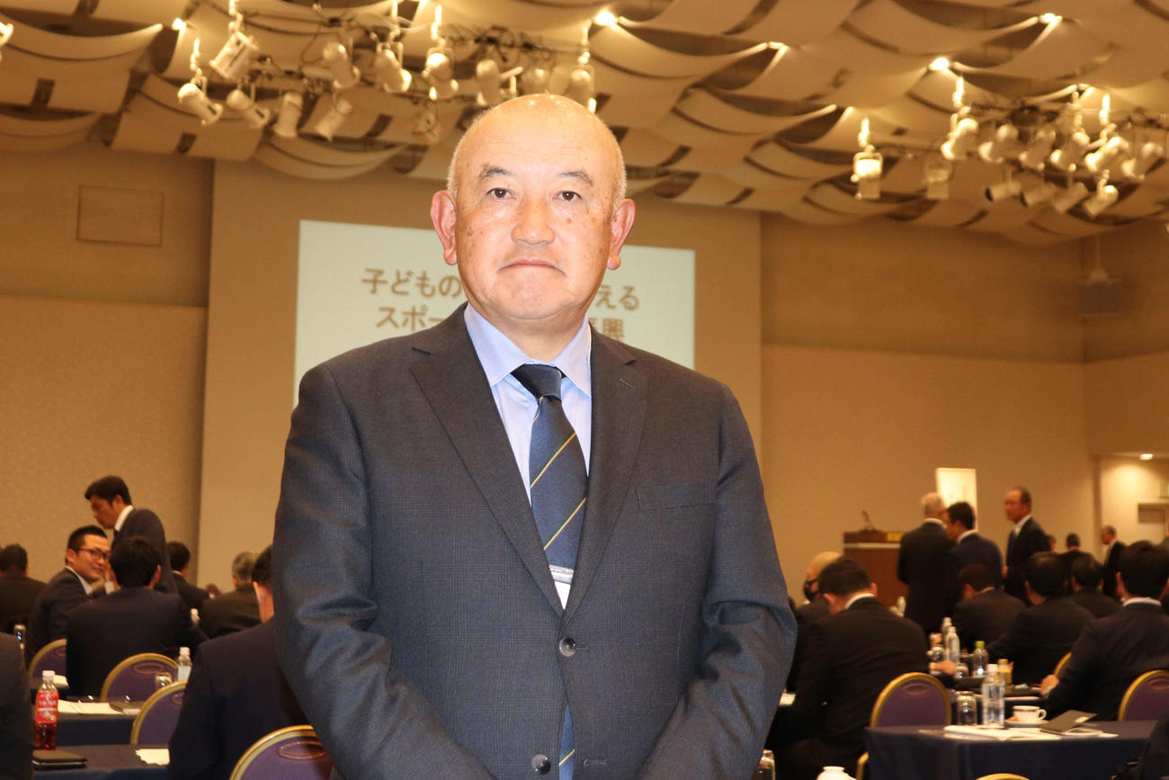 大学日本代表監督に承認、報告された慶大・堀井監督（撮影・保坂淑子）