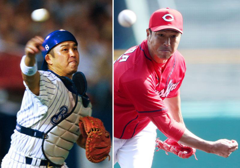 谷繁元信氏（左）と黒田博樹氏