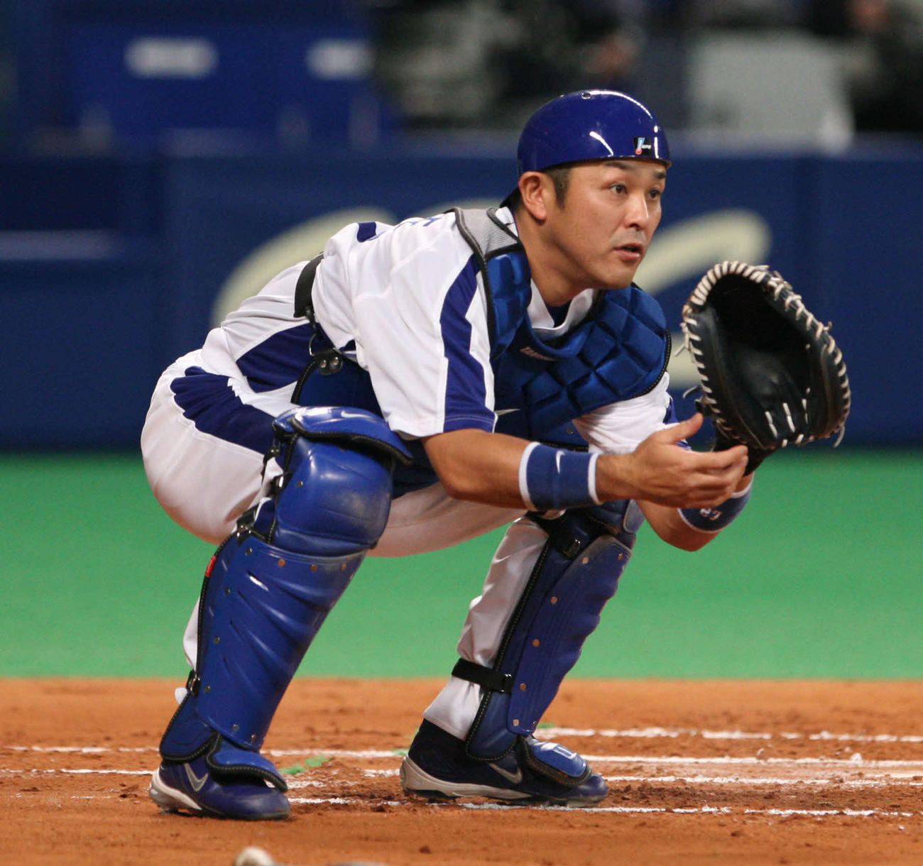 中日時代の谷繁氏。27年間本塁を守り続けた