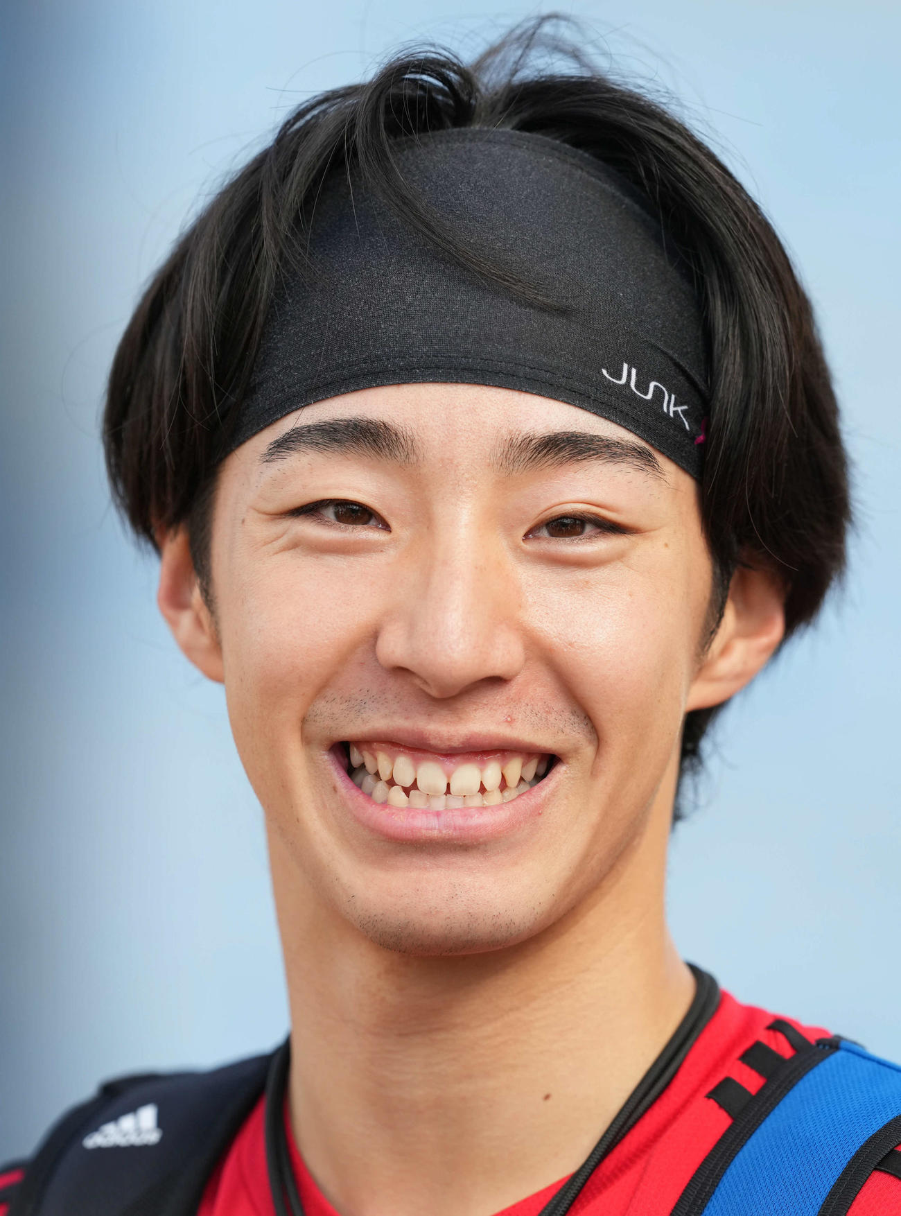 笑顔を見せるDeNAドラフト1位の度会（撮影・たえ見朱実）