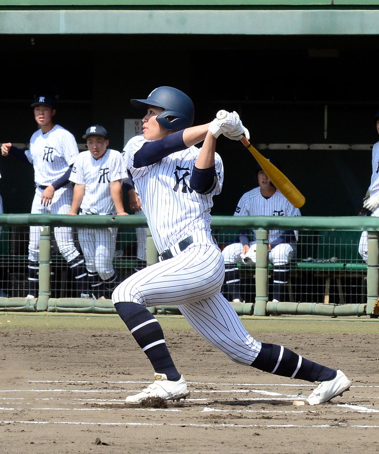 23年4月、静岡県大会3回戦・常葉大菊川－御殿場西　1回裏常葉大菊川無死、先頭打者本塁打を放つ鈴木