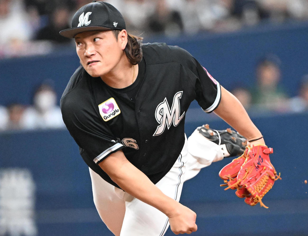 ロッテ岩下大輝（2023年9月19日撮影）