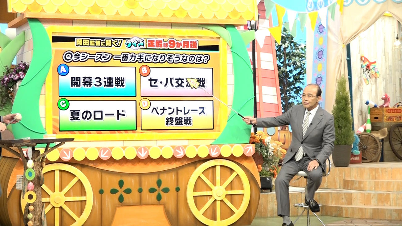 MBSテレビ「せやねん」に出演した阪神岡田監督（球団提供）