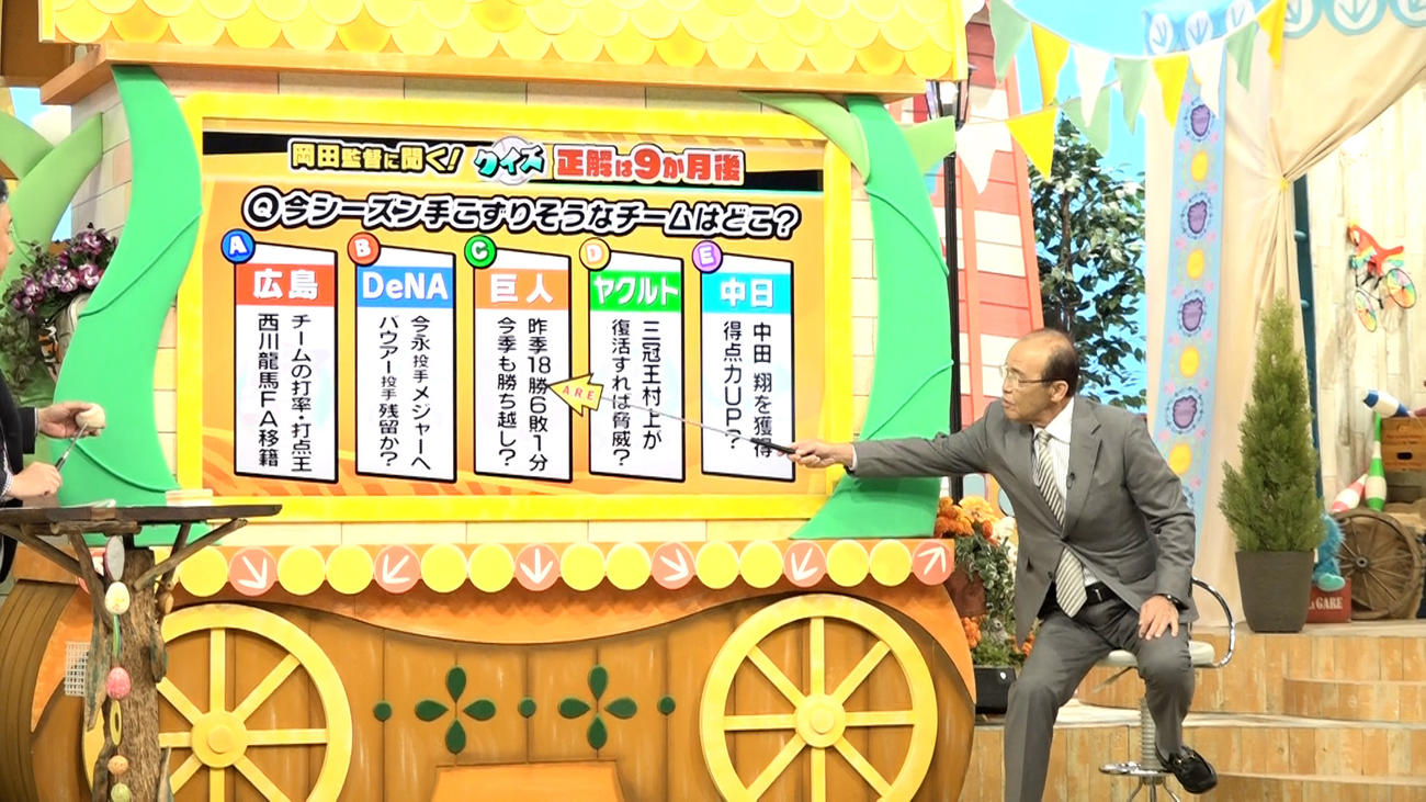 MBSテレビ「せやねん」に出演した阪神岡田監督（球団提供）