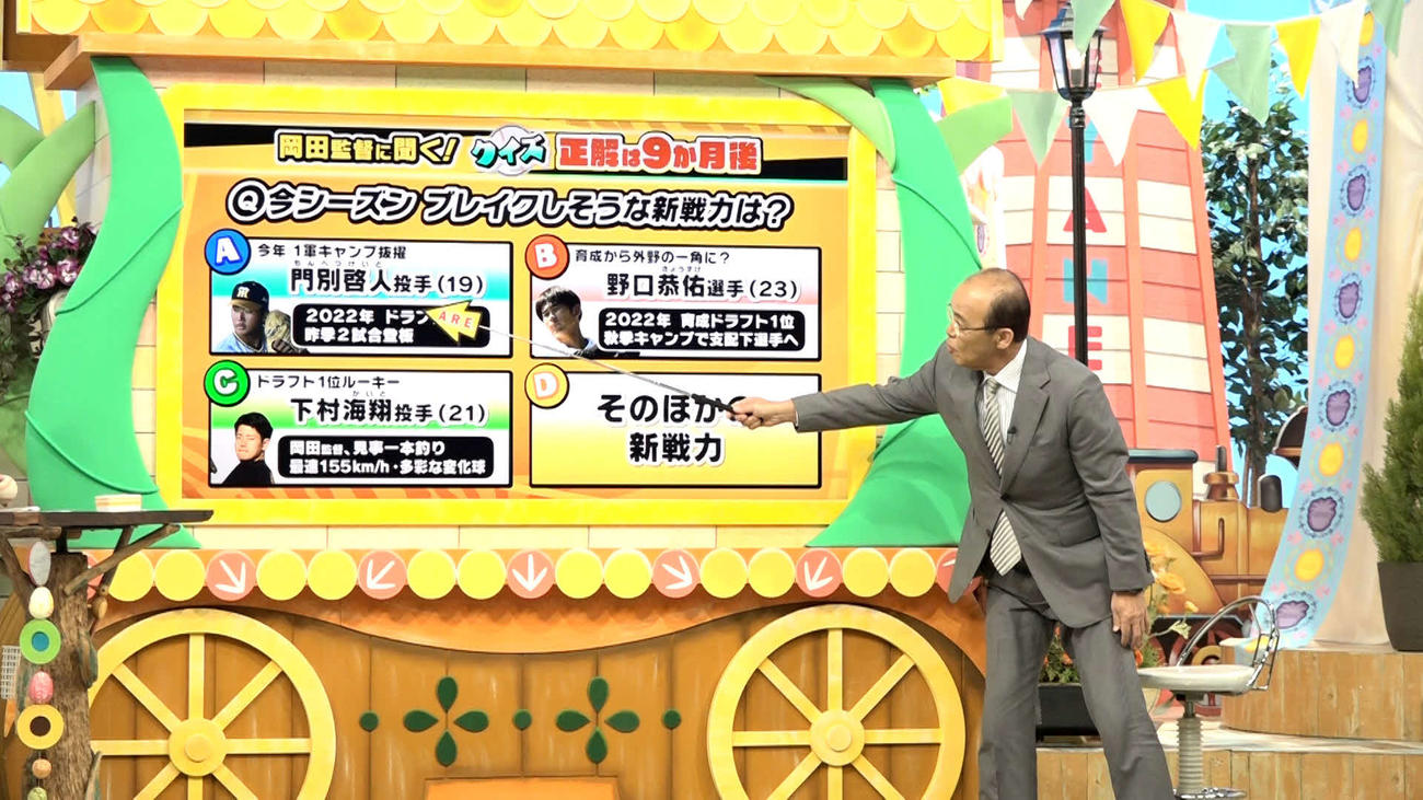 MBSテレビ「せやねん」に出演した阪神岡田監督（球団提供）