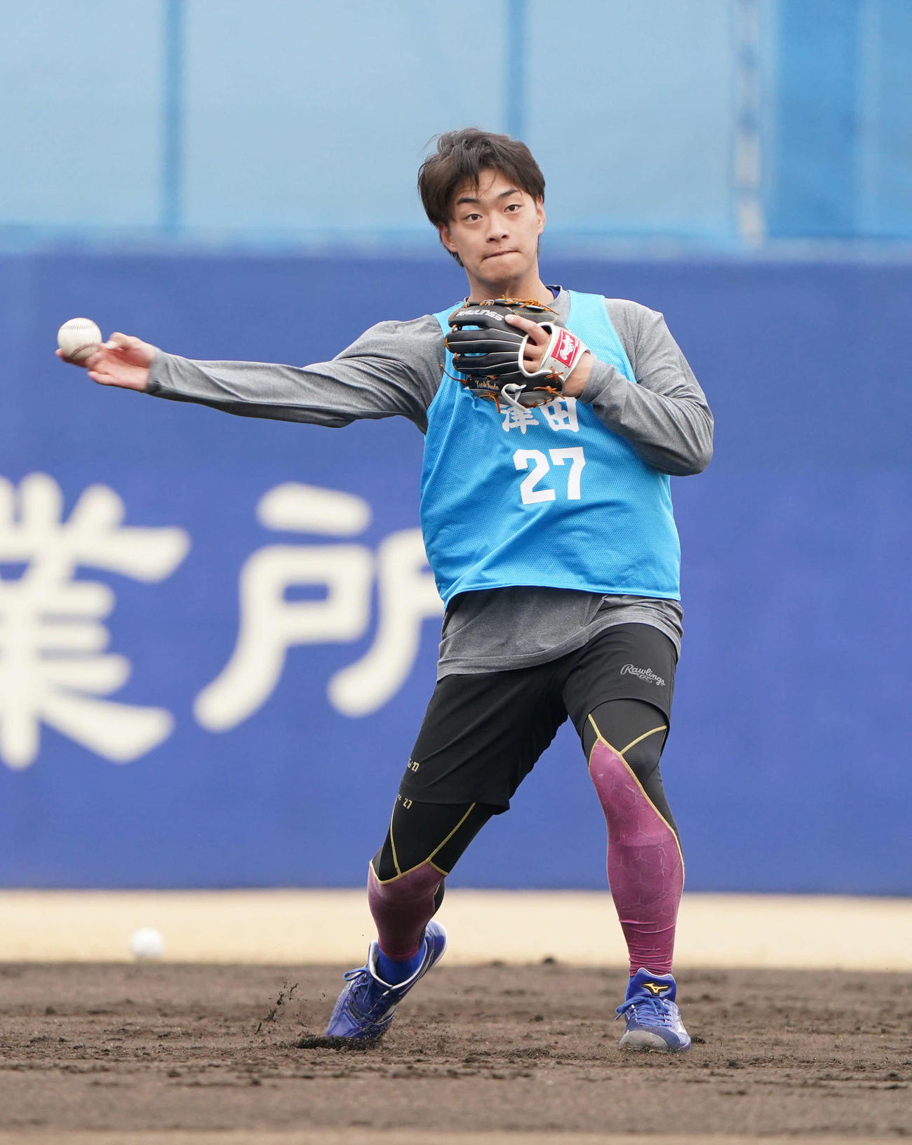 ノックを受ける津田啓史（2024年1月10日撮影）