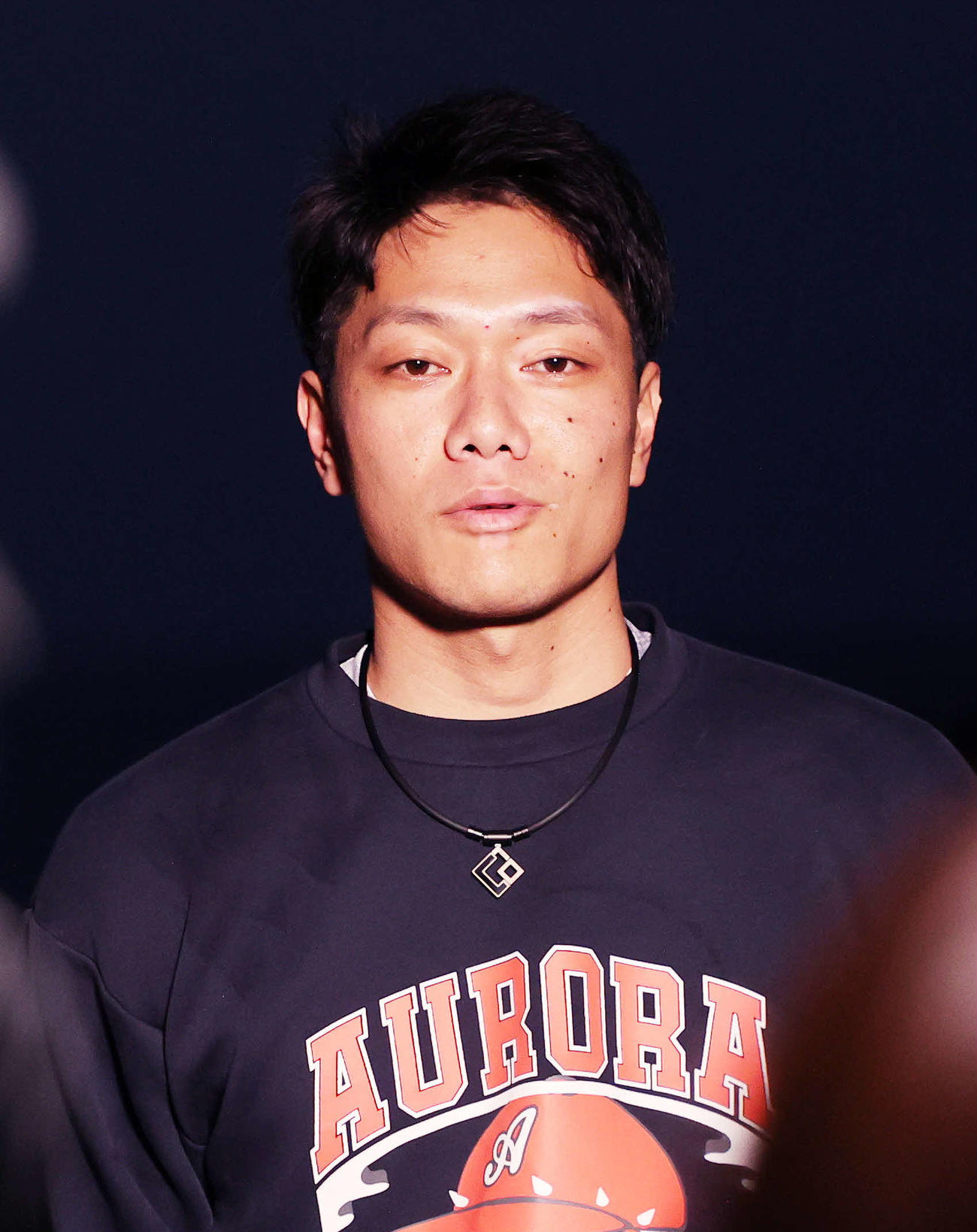 ハラスメント防止研修を終え報道陣の質問に答える楽天田中和（撮影・鈴木正人）