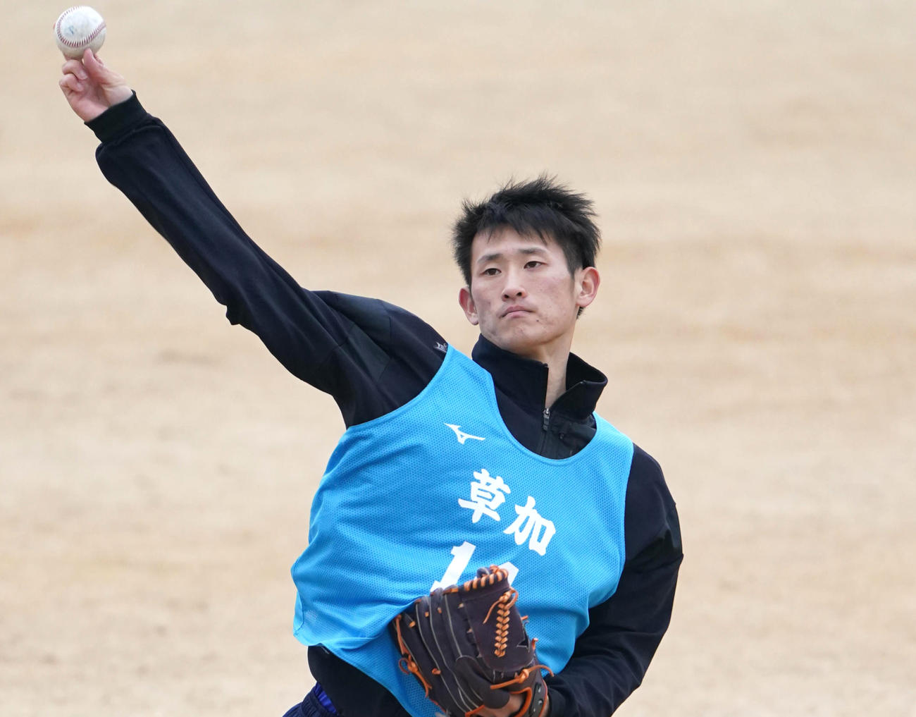 中日ドラ1の草加勝（2024年1月10日撮影）