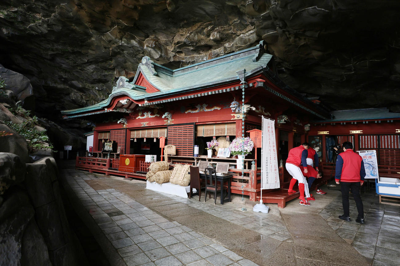 広島新井監督らが参拝した鵜戸神宮（撮影・加藤孝規）