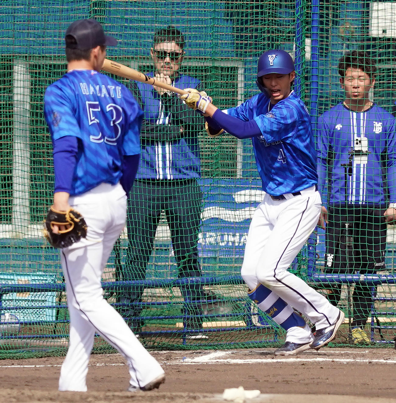 ライブBPで2打席凡退に終わったDeNA度会（撮影・たえ見朱実）