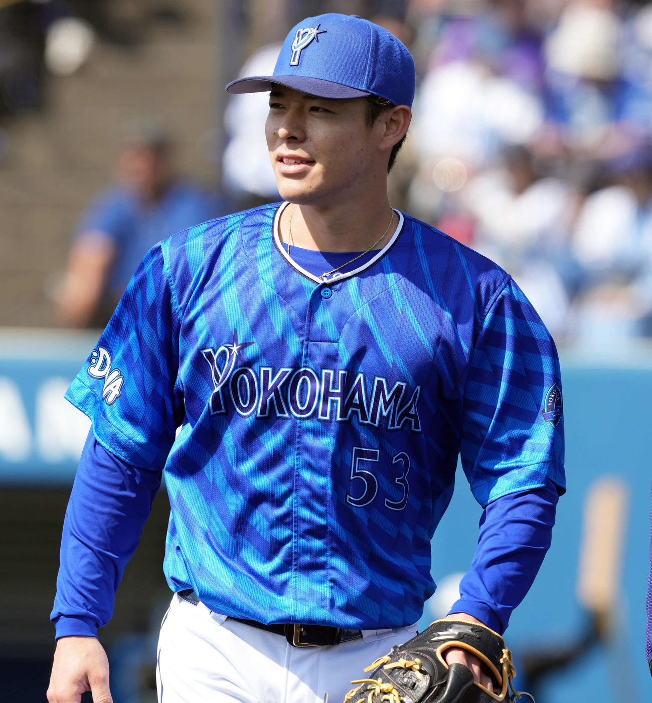 紅白戦　2回を投げ無失点に抑えた紅組の先発中川颯（撮影・たえ見朱実）