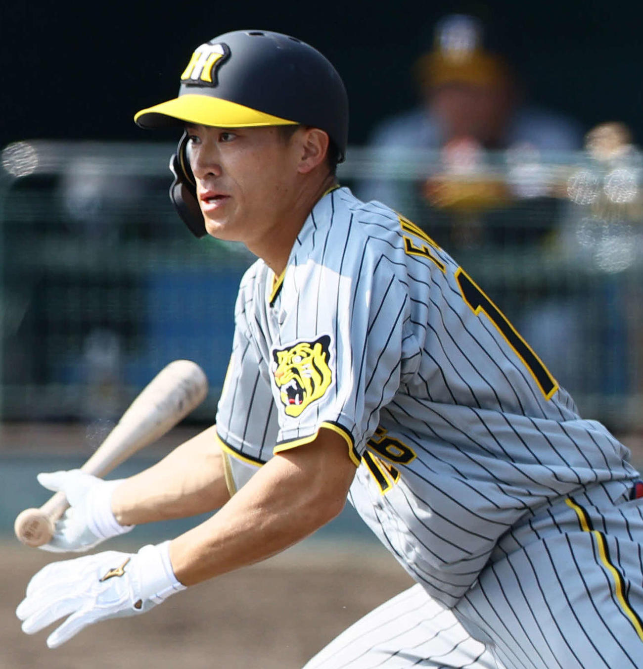 紅白戦　6回表紅組無死二、三塁、福島は遊撃適時内野安打を放つ（撮影・上山淳一）