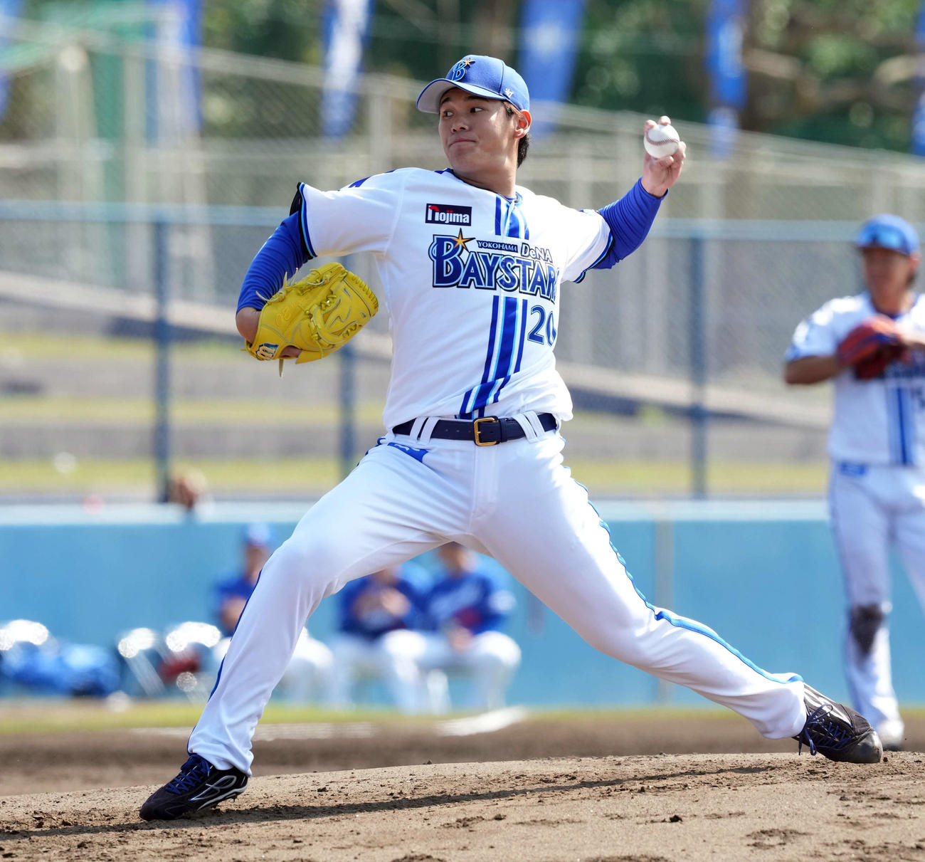 DeNA対中日　3回からマウンドに上がったDeNA坂本（撮影・たえ見朱実）