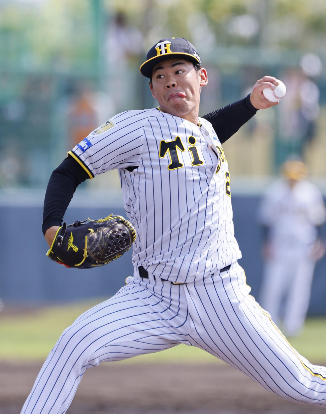 紅白戦　2回、2番手で登板した白組鈴木（撮影・藤尾明華