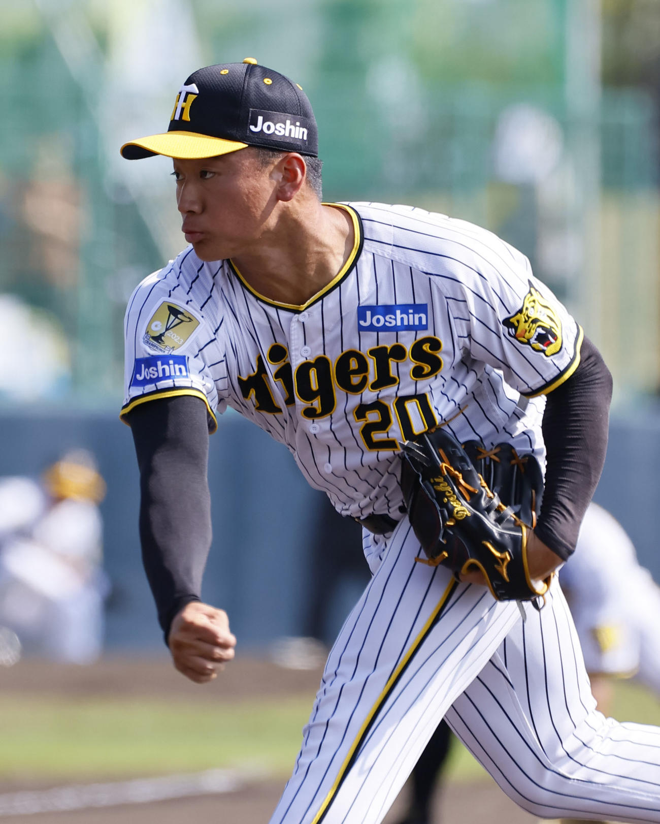 紅白戦　6回、5番手で登板した白組森木（撮影・藤尾明華