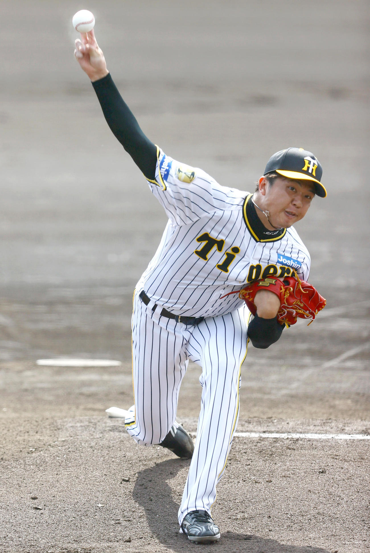 紅白戦　白組先発の才木（撮影・上山淳一）