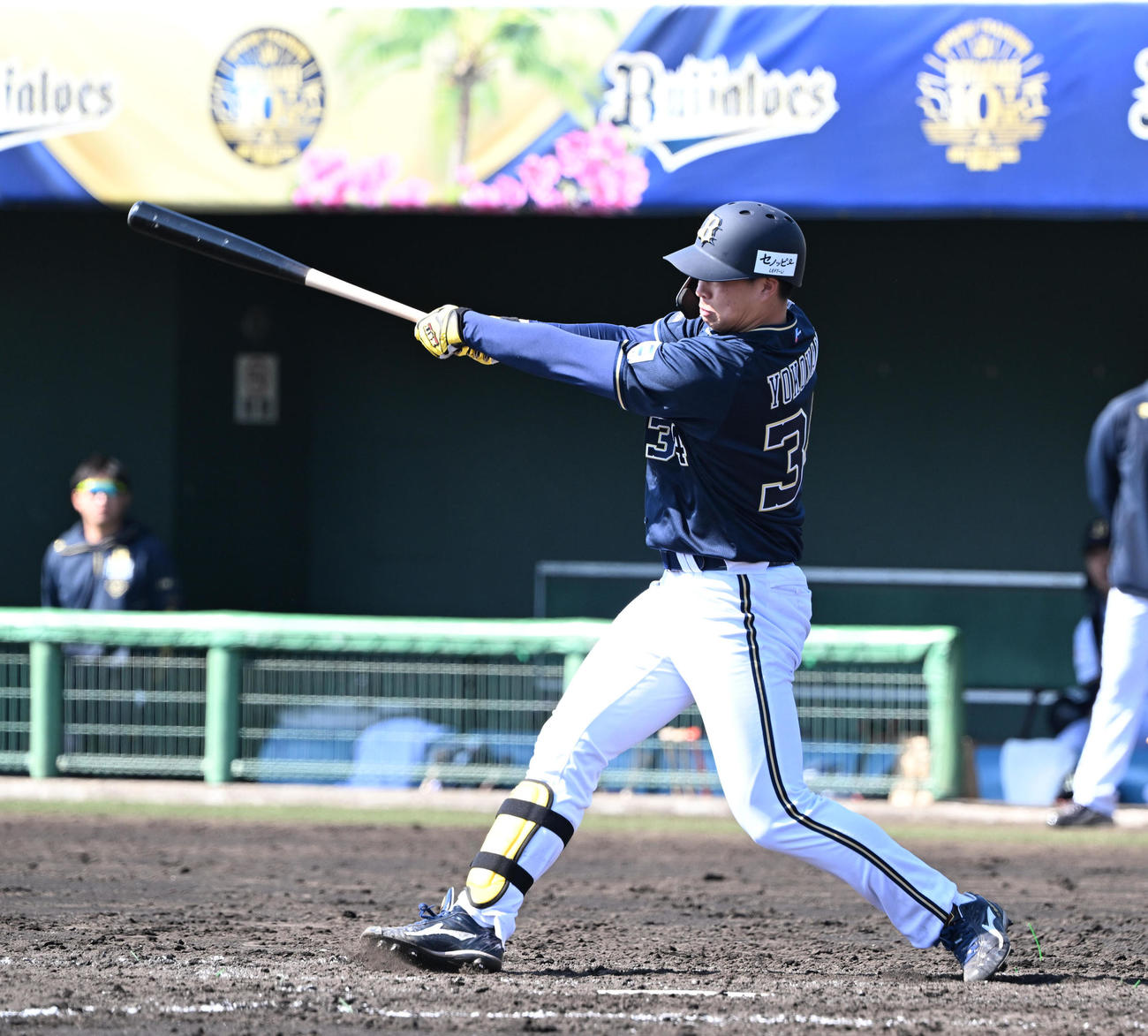 5回表紅組2死、代打横山聖は右前打を放つ（撮影・和賀正仁）