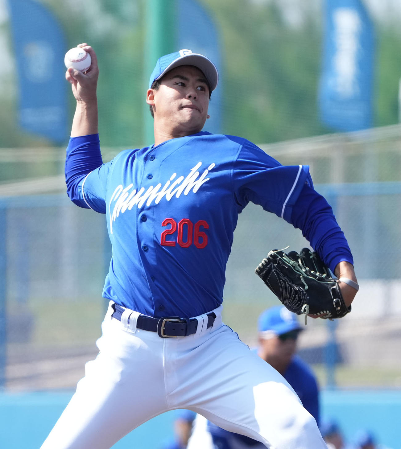 DeNA対中日　好投した中日先発の松木平（撮影・森本幸一）