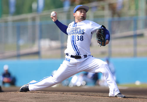 DeNA対日本ハム DeNA先発の森(撮影・佐藤翔太)
